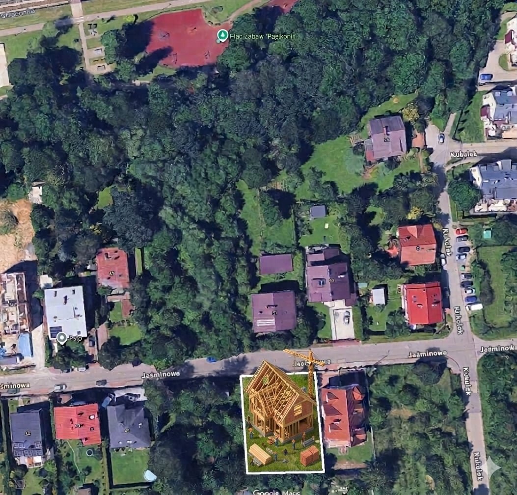 Widok z drona na inwestycję Jaśminowa